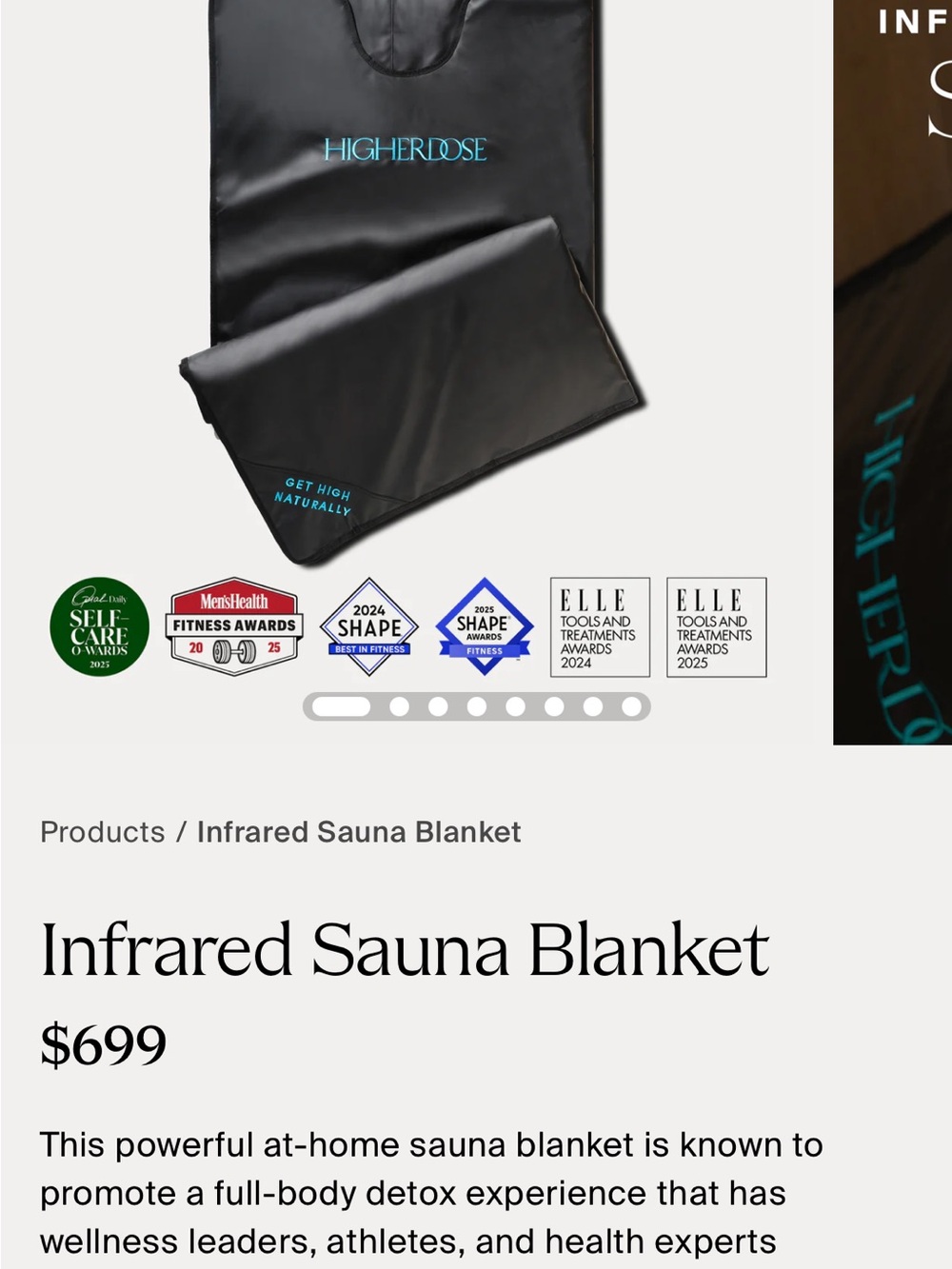 HigherDOSE Infrared Sauna Blanket — Black